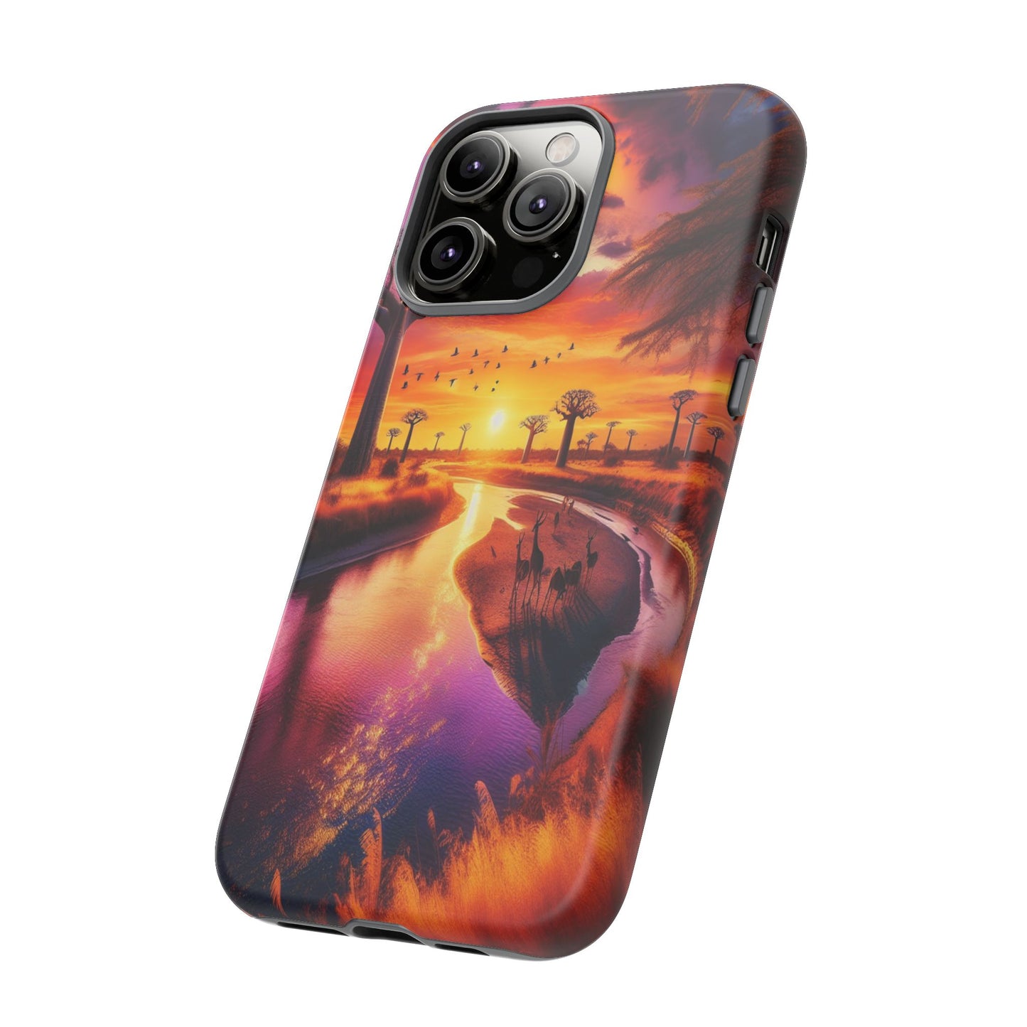 Journey Through Radiant Savannah - Phone Case