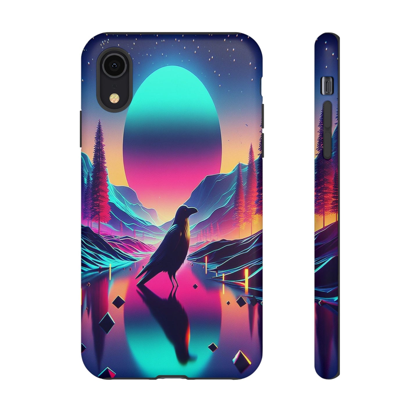 Celestial Horizon with Raven - Phone Case