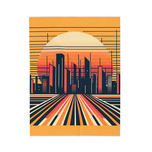 City Lines at Dawn - Plush Blanket