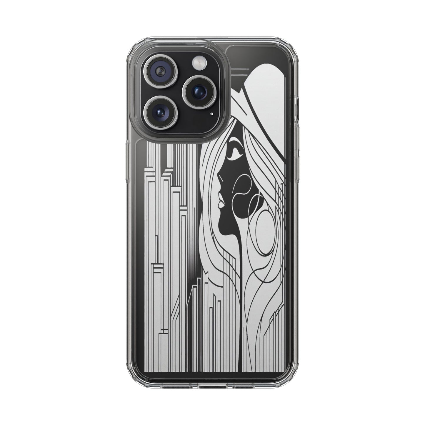 Transparent Silhouette of a Modern Vision Iphone Case Compatible With Iphone 16 15 14 - Clear Phone Cover