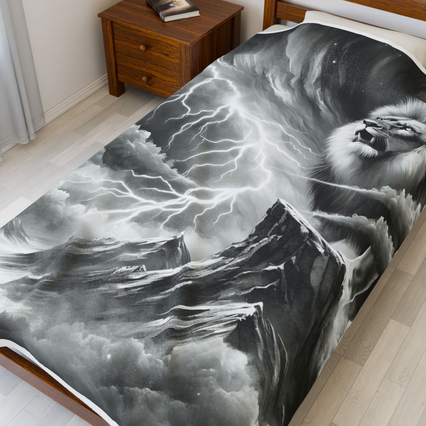 Majestic Roar of the Storm - Plush Blanket