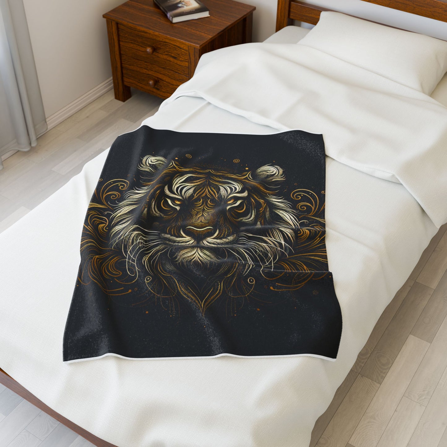 Majestic Feline Fantasy - Plush Blanket