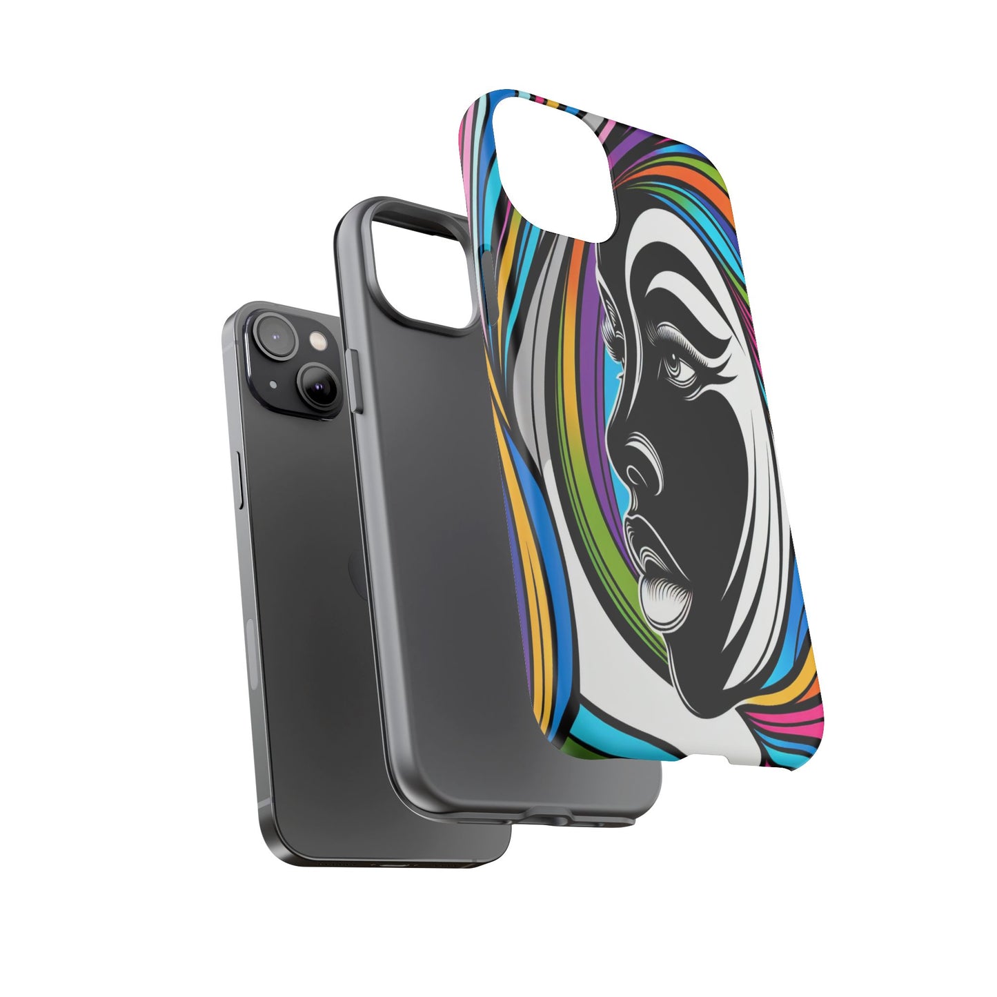 Colorful Portrait Fusion - Phone Case