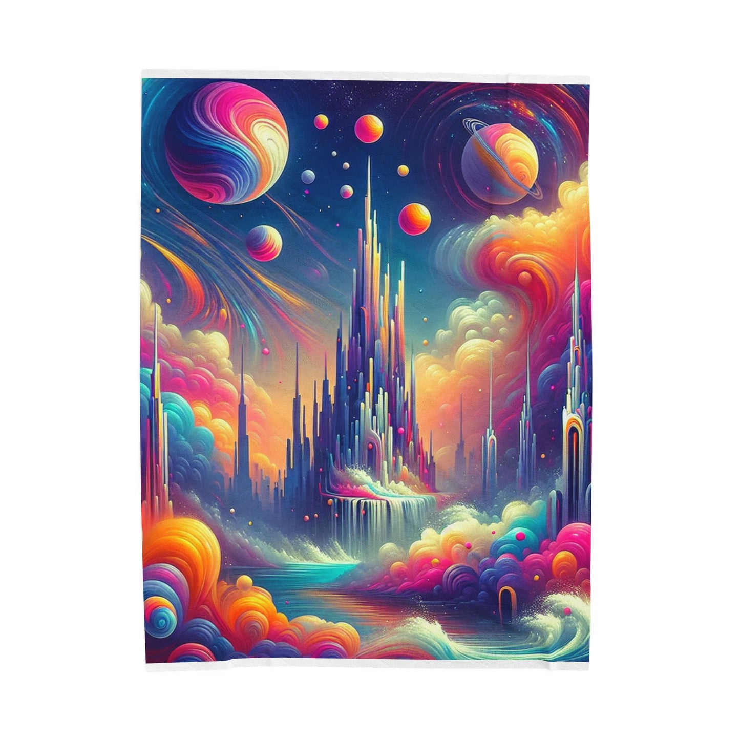 World Beyond the Clouds - Plush Blanket