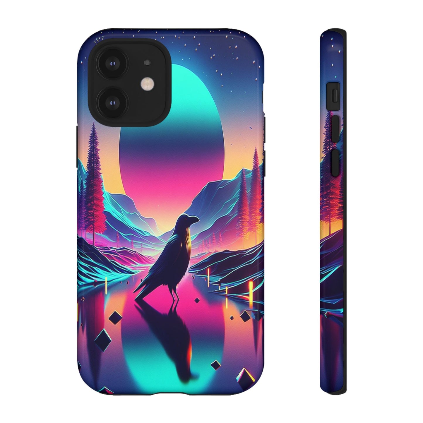 Celestial Horizon with Raven - Phone Case