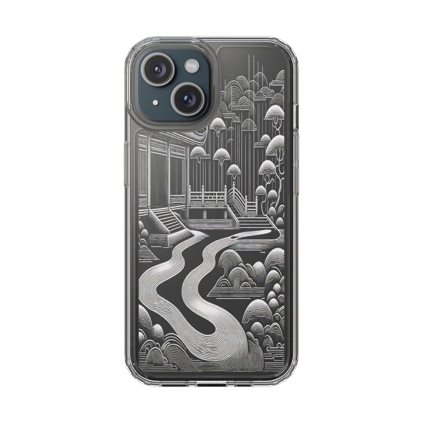 Transparent Zen Pathway Iphone Case Compatible With Iphone 16 15 14 - Clear Phone Cover