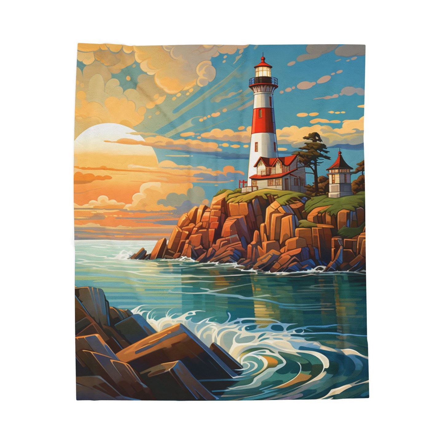 Guiding Light at Dawn- Plush Blanket