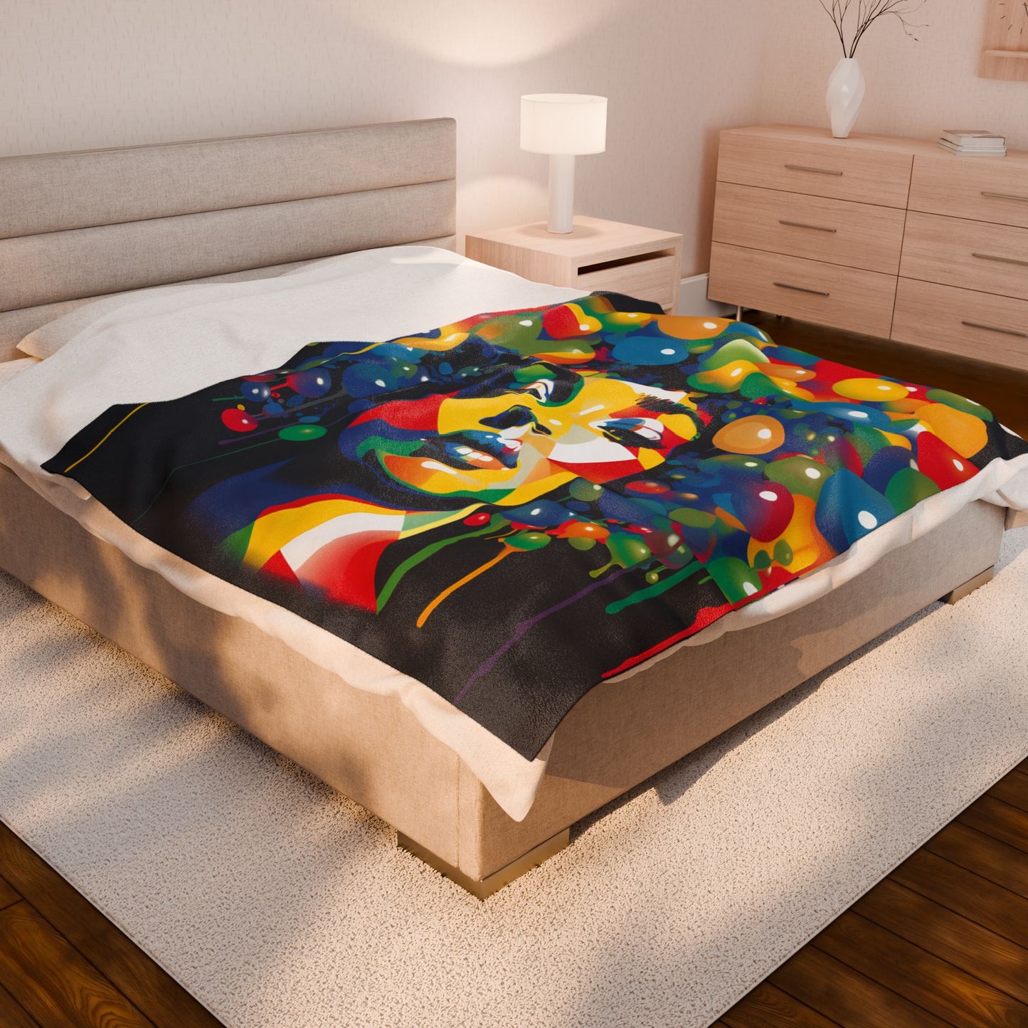 Colorful Mind Cascade- Plush Blanket