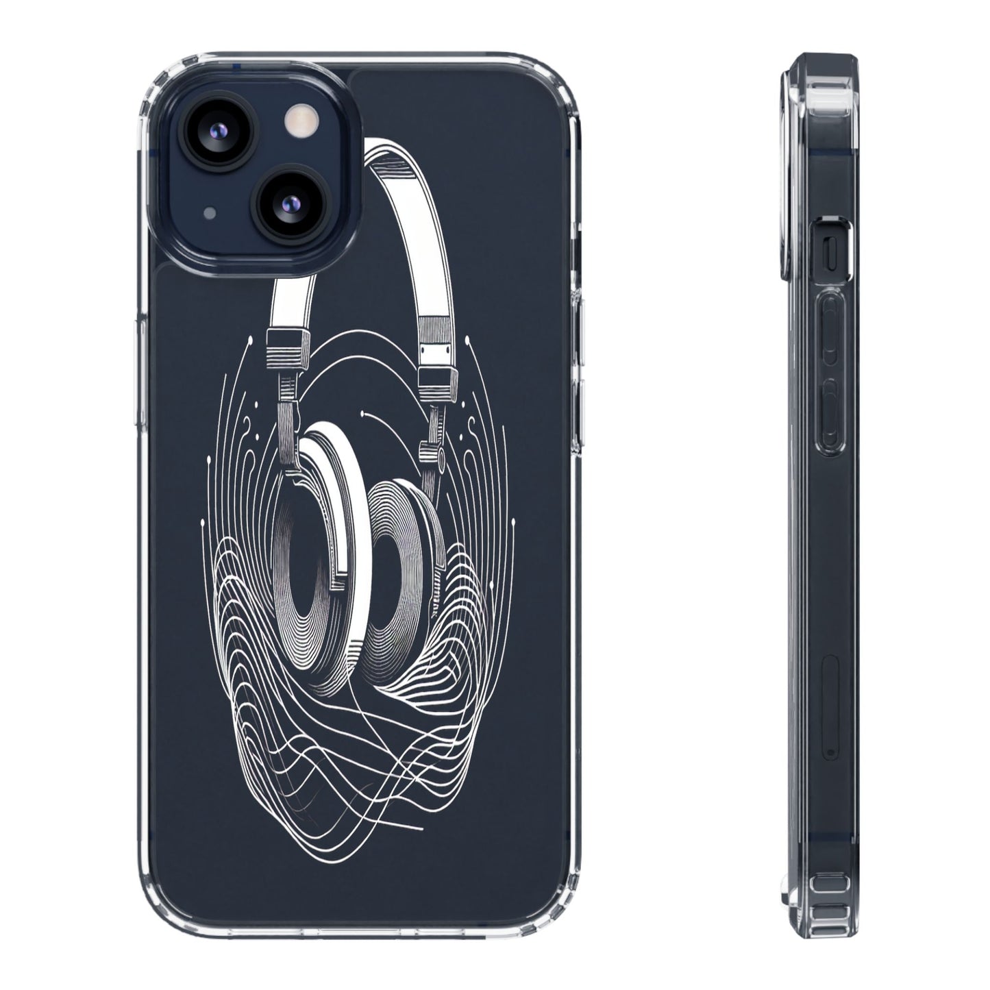 Transparent Sound Waves Unleashed Iphone Case Compatible With Iphone 16 15 14 - Clear Phone Cover