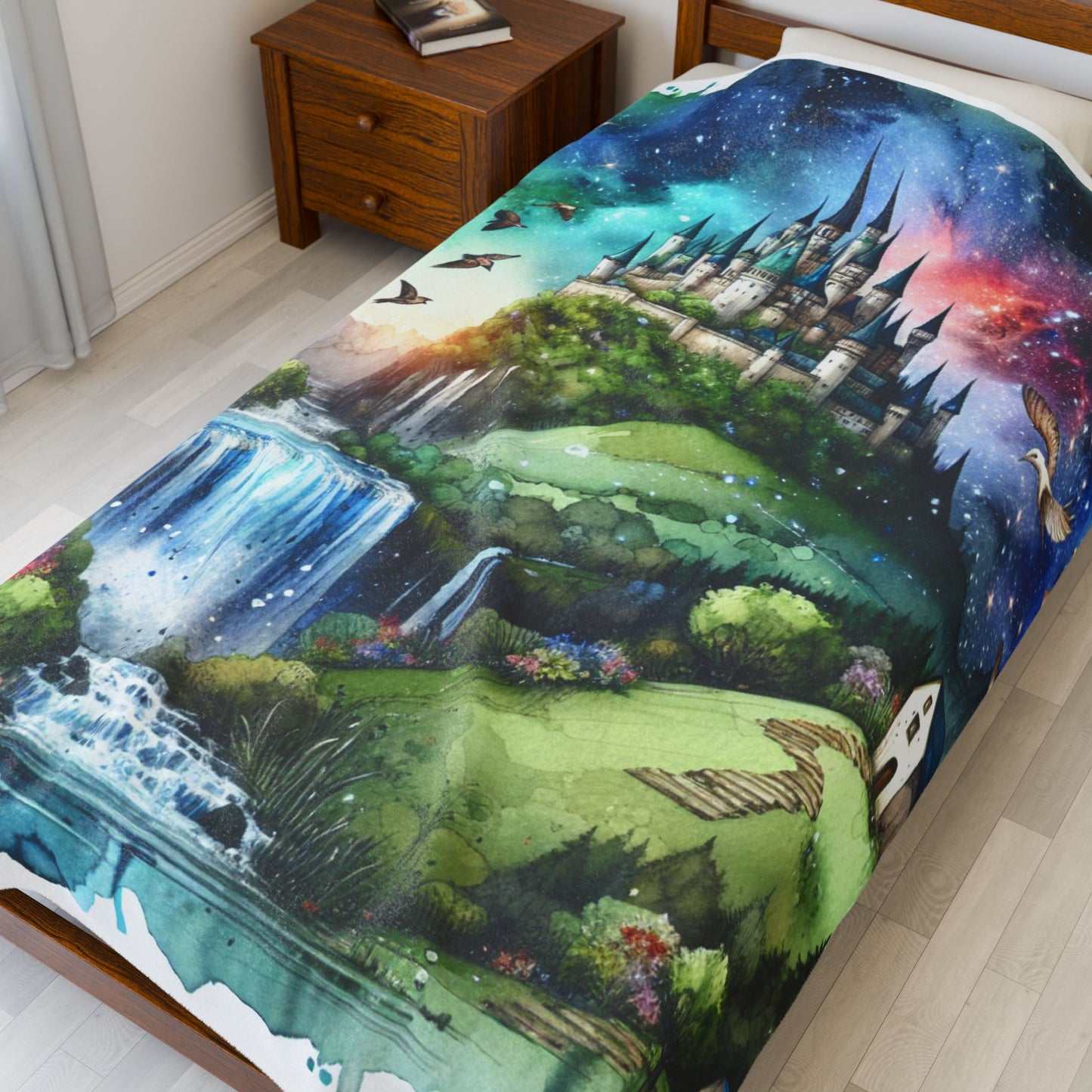 Enchanted Landscape of Dreams - Plush Blanket