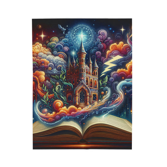 Dreamweaver's Realm Unveiled - Plush Blanket