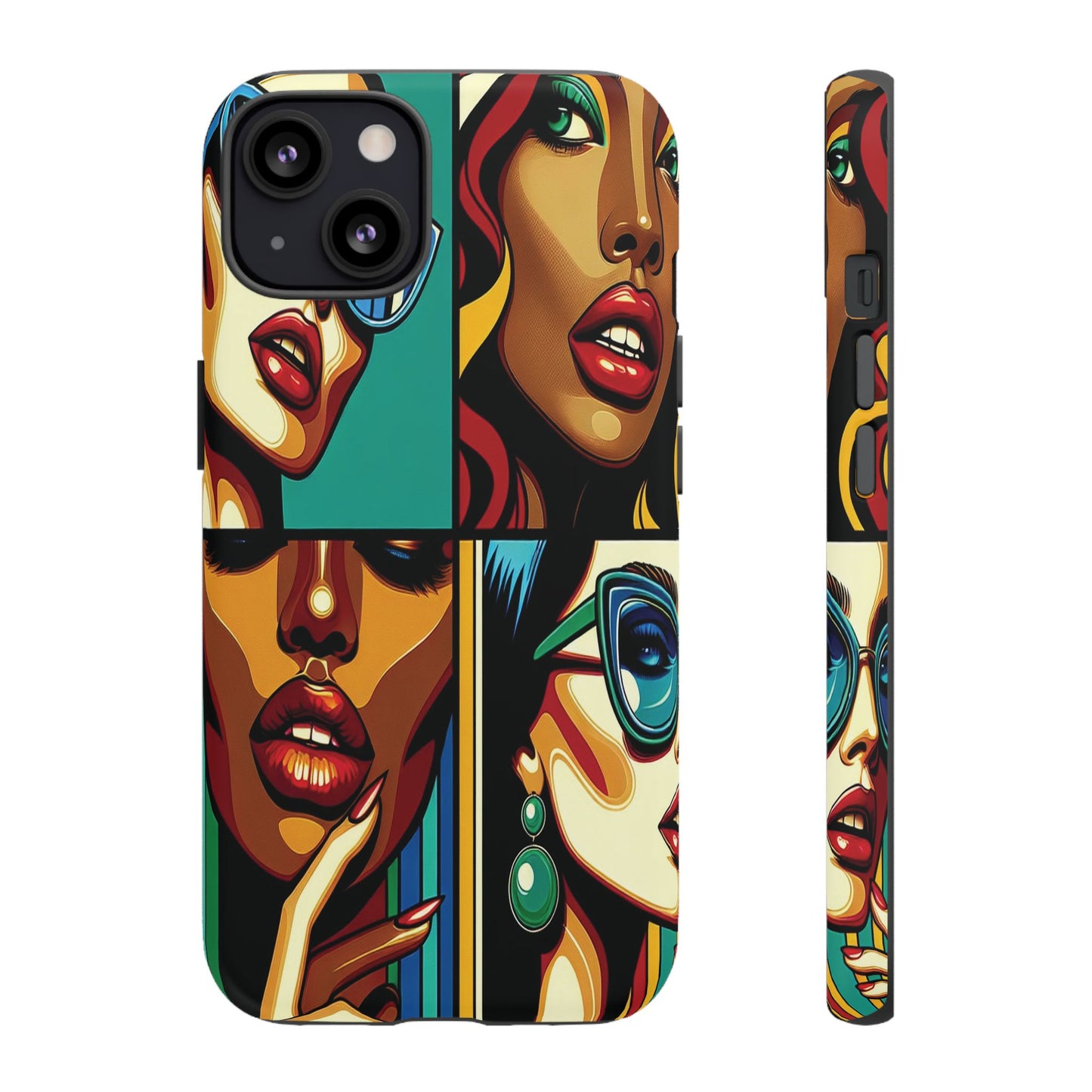 Protective Pop Art Expressions Iphone Case Compatible With Iphone 16 15 14 - Iphone Cover