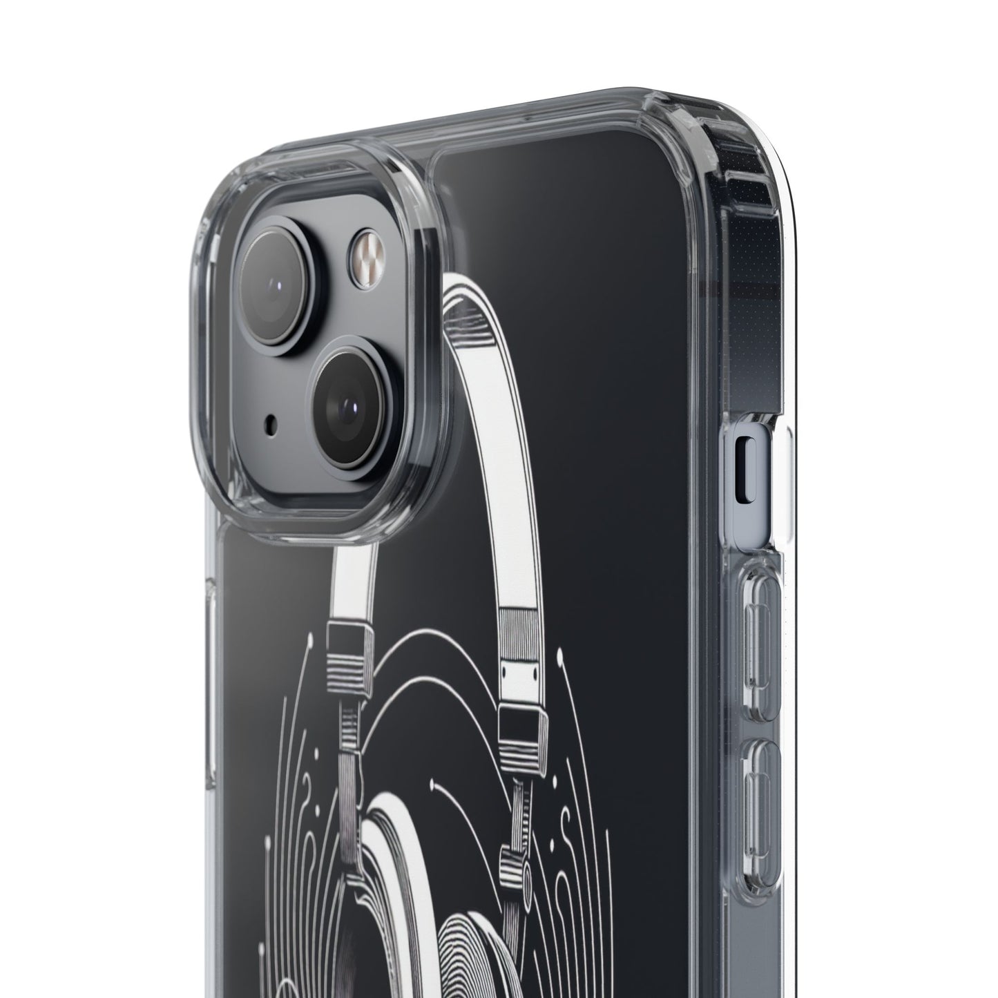 Transparent Sound Waves Unleashed Iphone Case Compatible With Iphone 16 15 14 - Clear Phone Cover