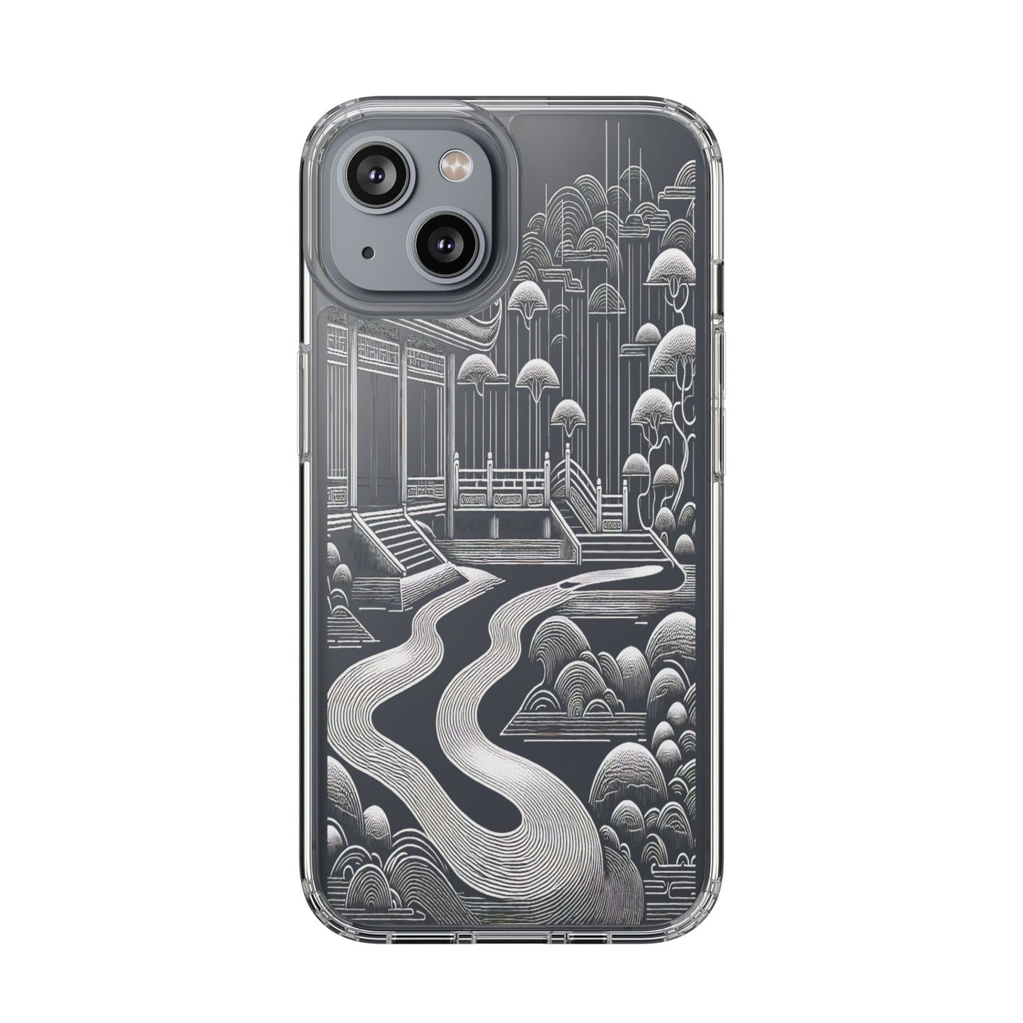 Transparent Zen Pathway Iphone Case Compatible With Iphone 16 15 14 - Clear Phone Cover