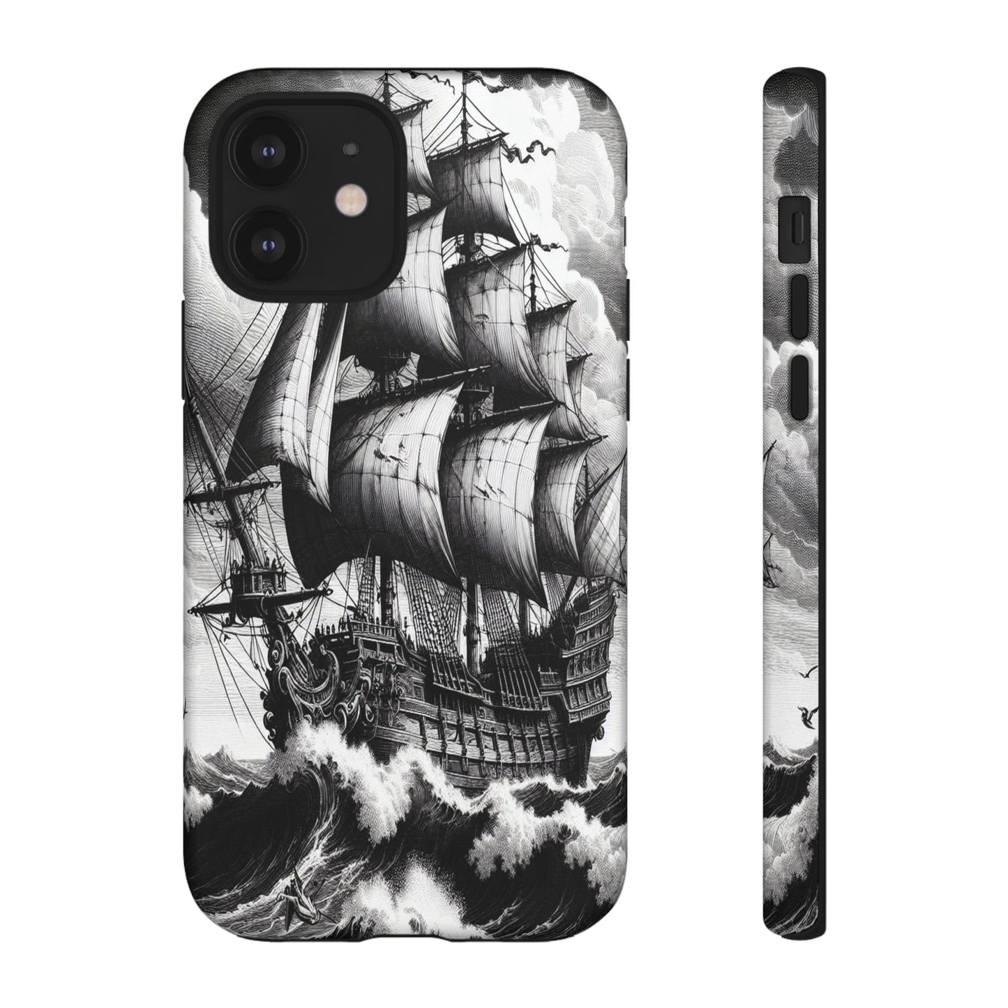 Custom ProtectiveSailing Through the TempestIphone Case Compatible With Iphone 16 15 14 - Phone Cover
