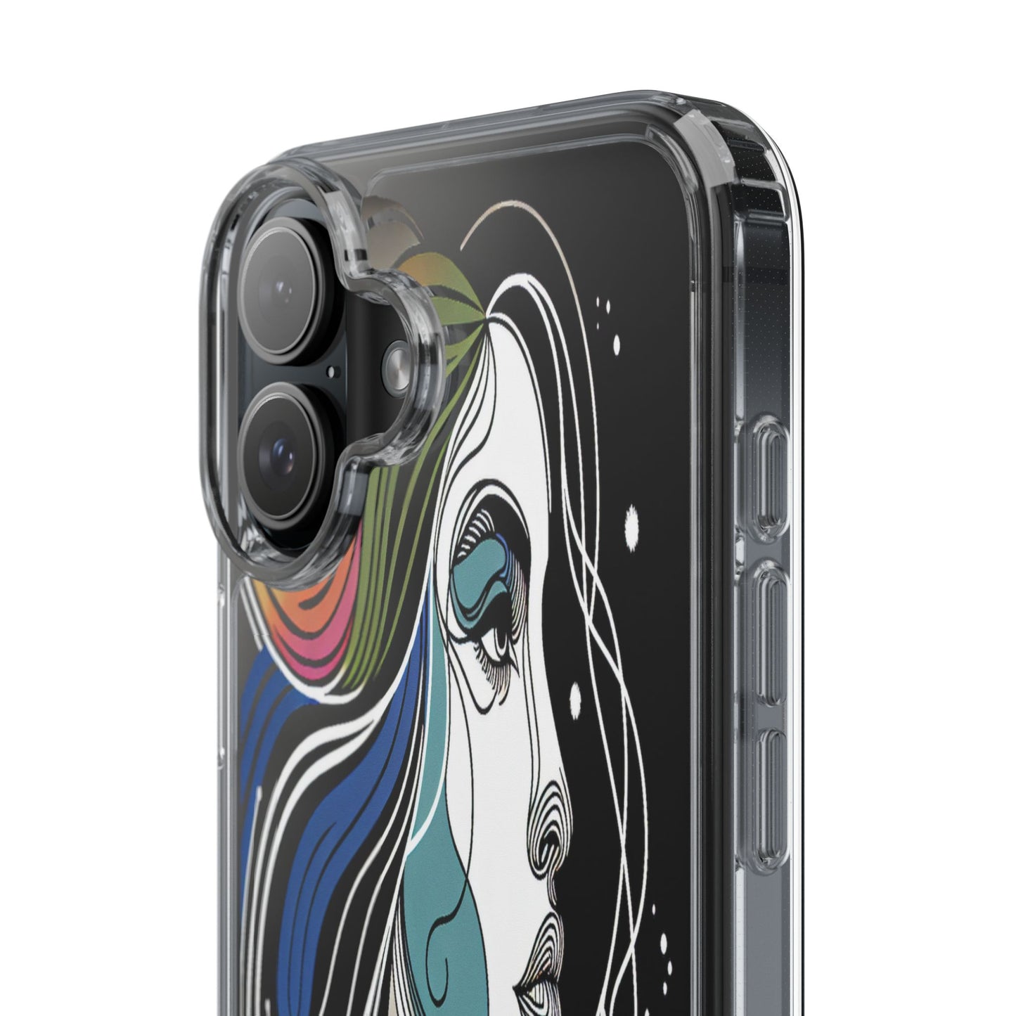 Transparent Portrait of Imagination Iphone Case Compatible With Iphone 16 15 14 - Clear Phone Cover