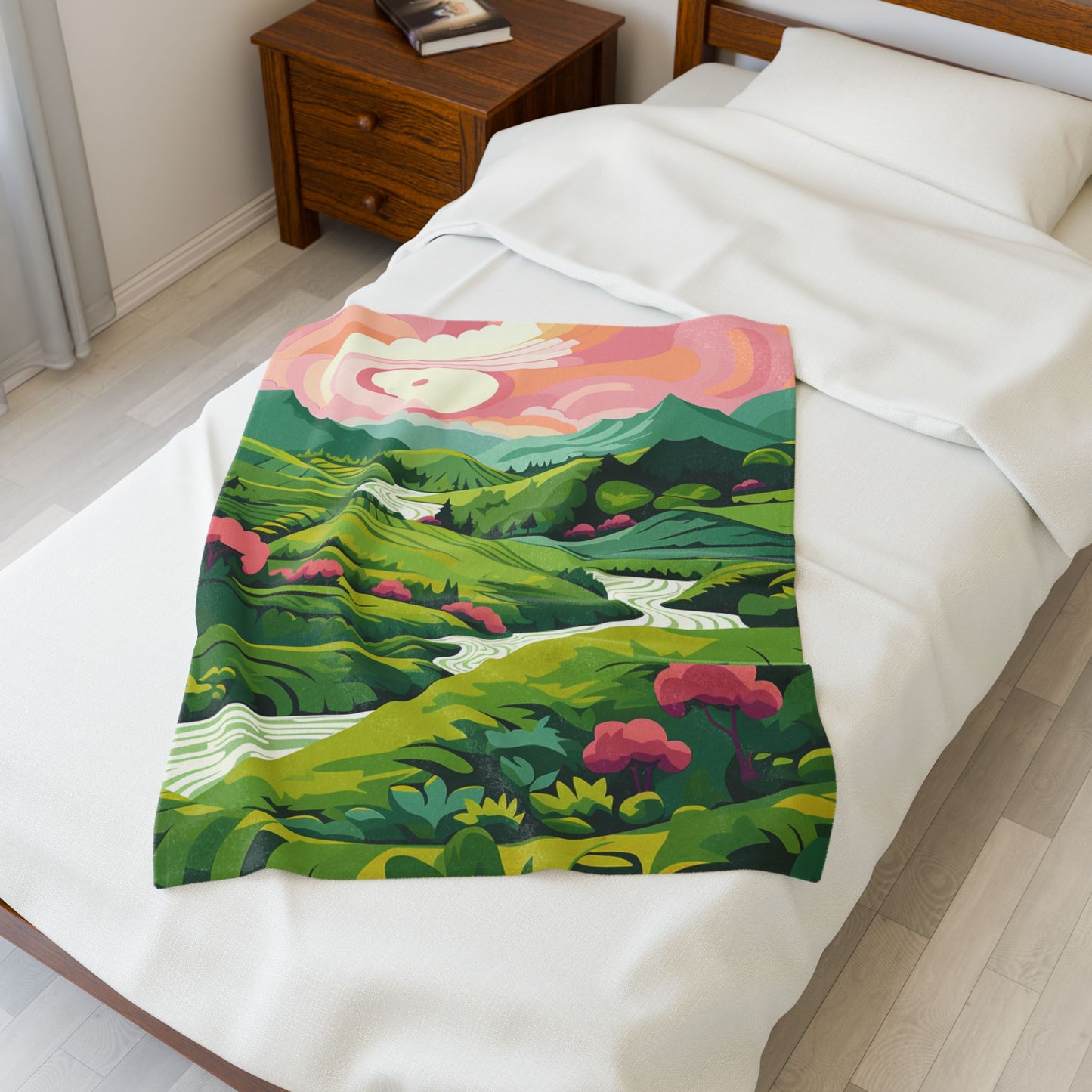 Enchanted Valley Sunset- Plush Blanket
