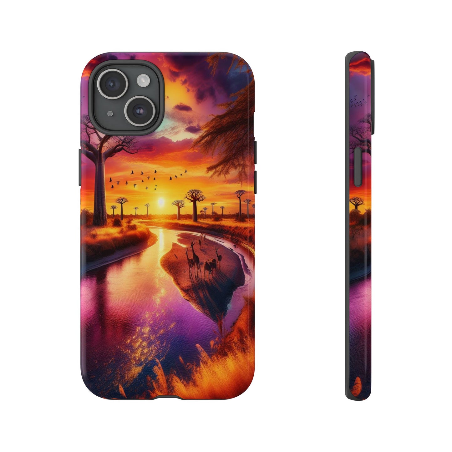 Journey Through Radiant Savannah - Phone Case