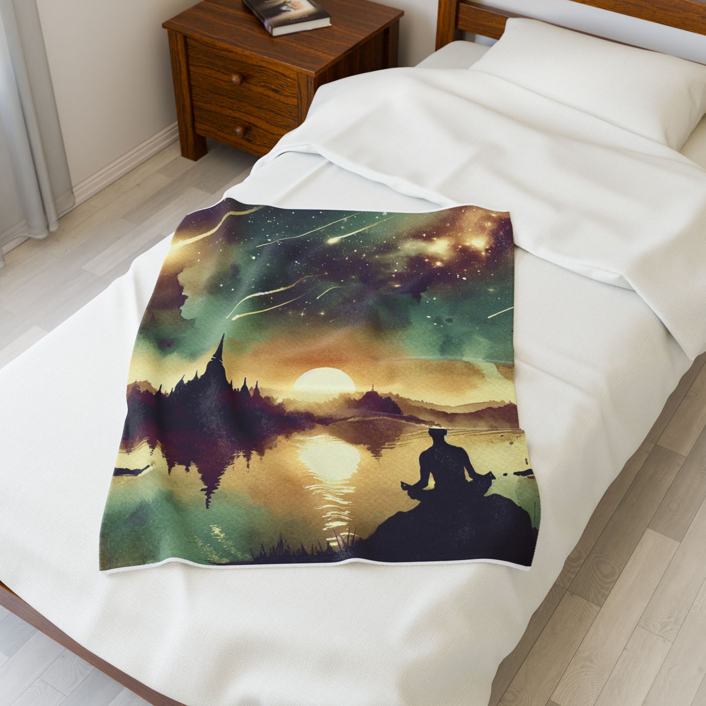 Celestial Reflections At Dusk - Plush Blanket