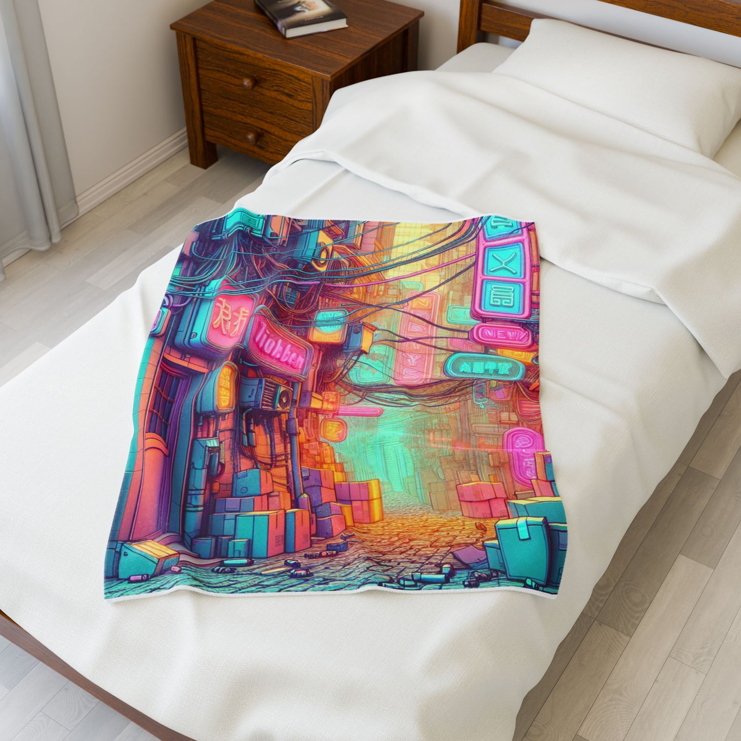 Neon Alley Vibrance - Plush Blanket