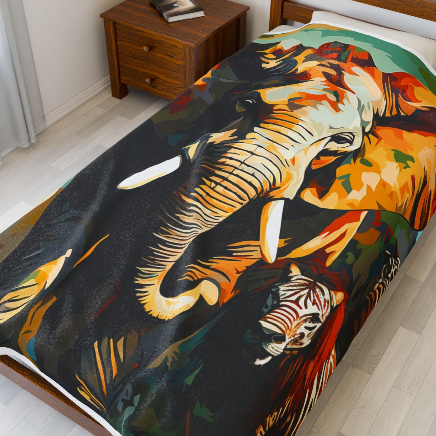 Savanna Giants in Abstract- Plush Blanket