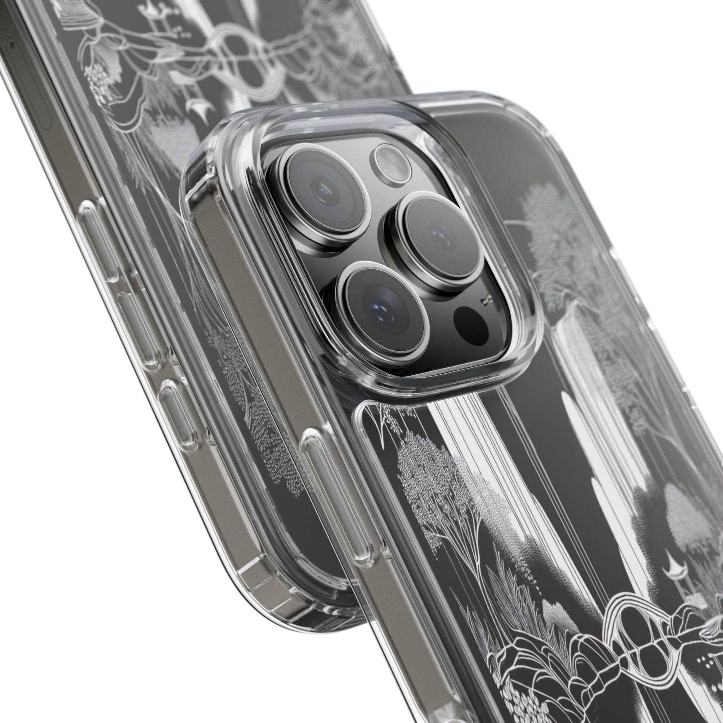 Transparent Waterfall Bridge Scene Iphone Case Compatible With Iphone 16 15 14 - Clear Phone Cover