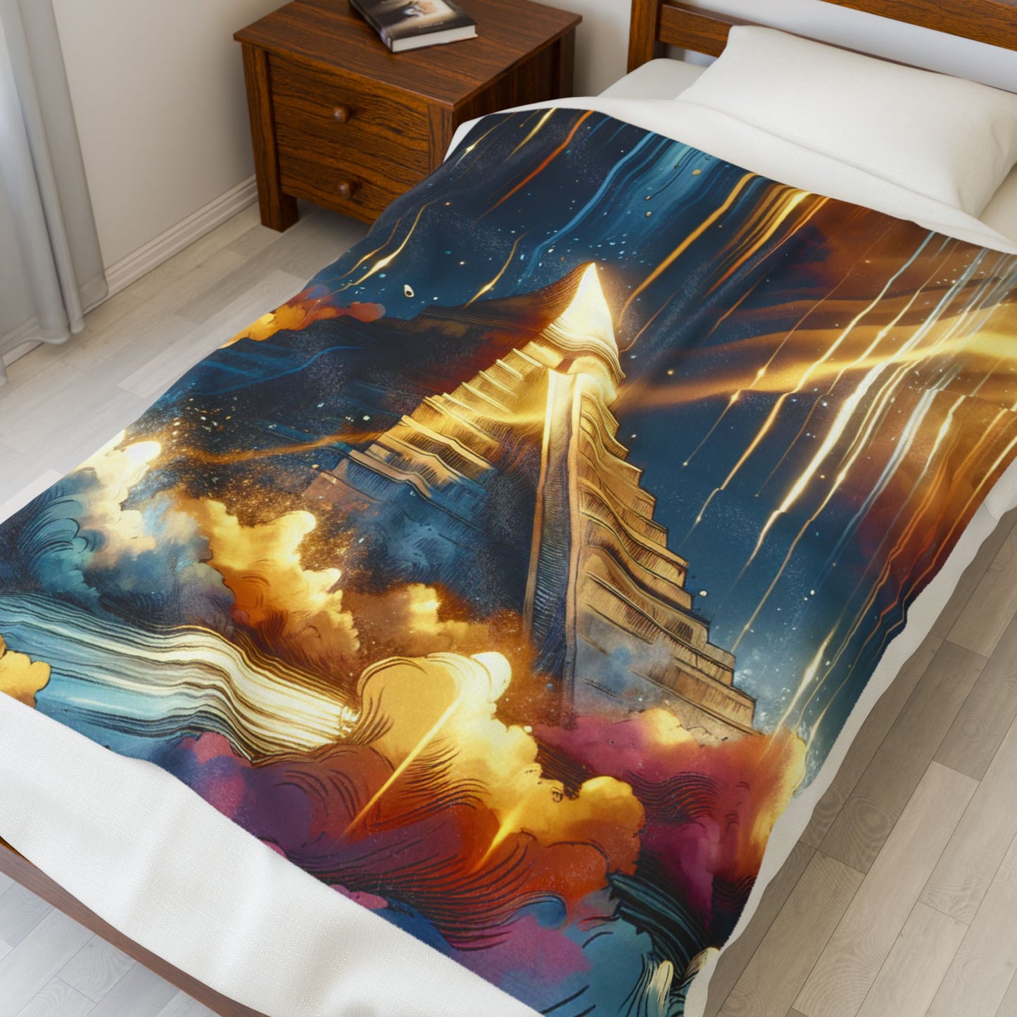 Golden Ascension - Plush Blanket
