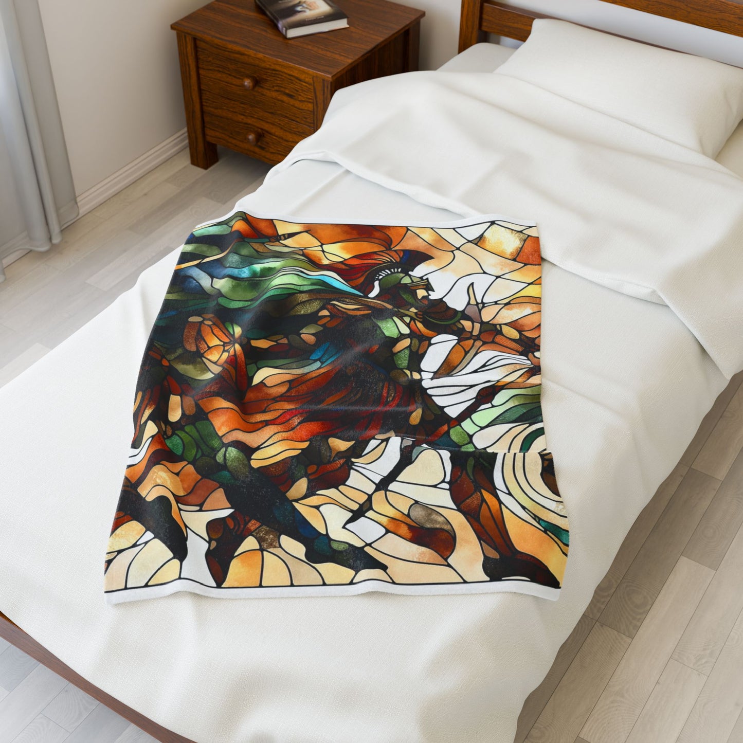 Warriors in Stained Glass - Plush Blanket