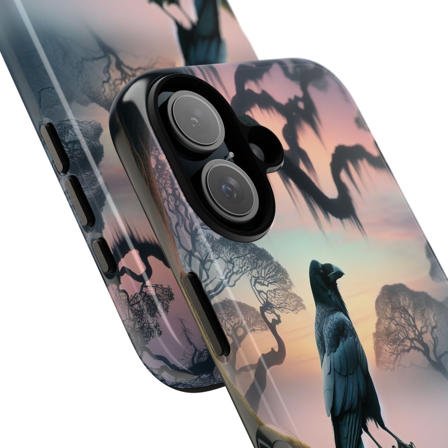 Raven in the Misty Forest - Phone Case