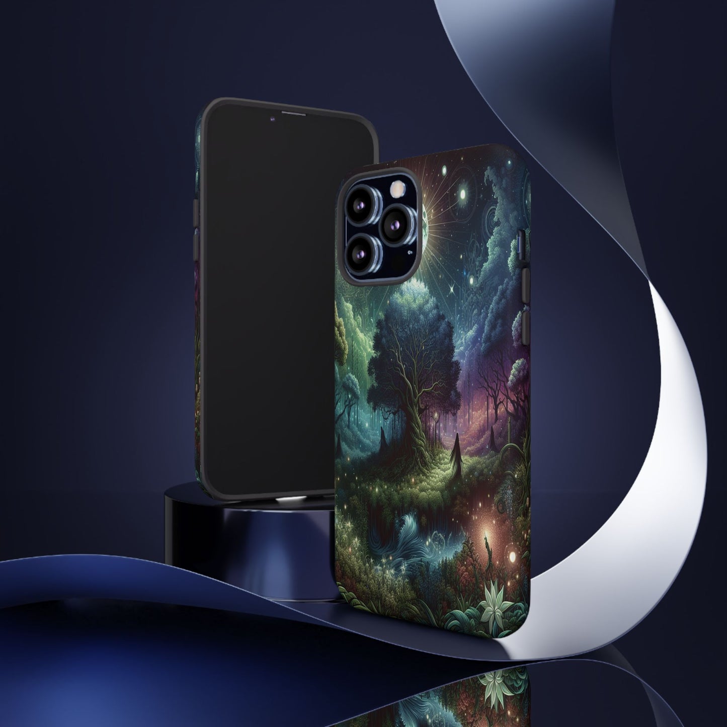 Luminous Forest Nightscape - Phone Case