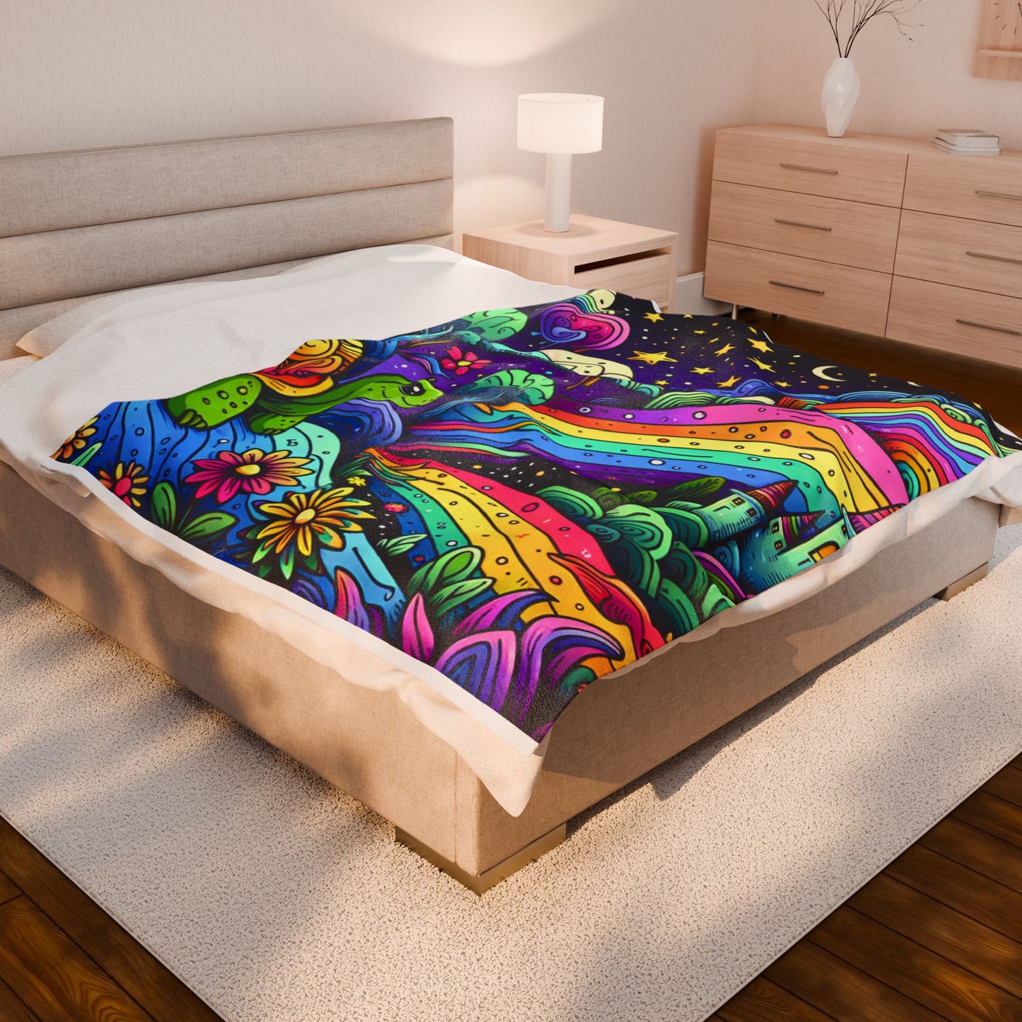 Rainbow Journey Tale - Plush Blanket