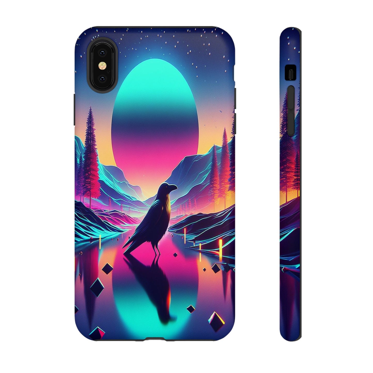 Celestial Horizon with Raven - Phone Case