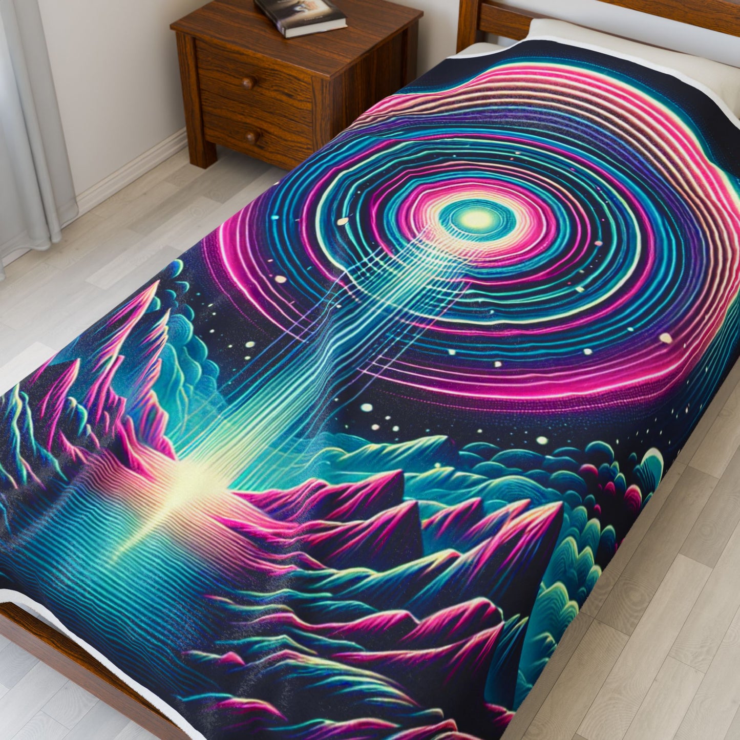 Radiant Cosmos Unveiled - Plush Blanket