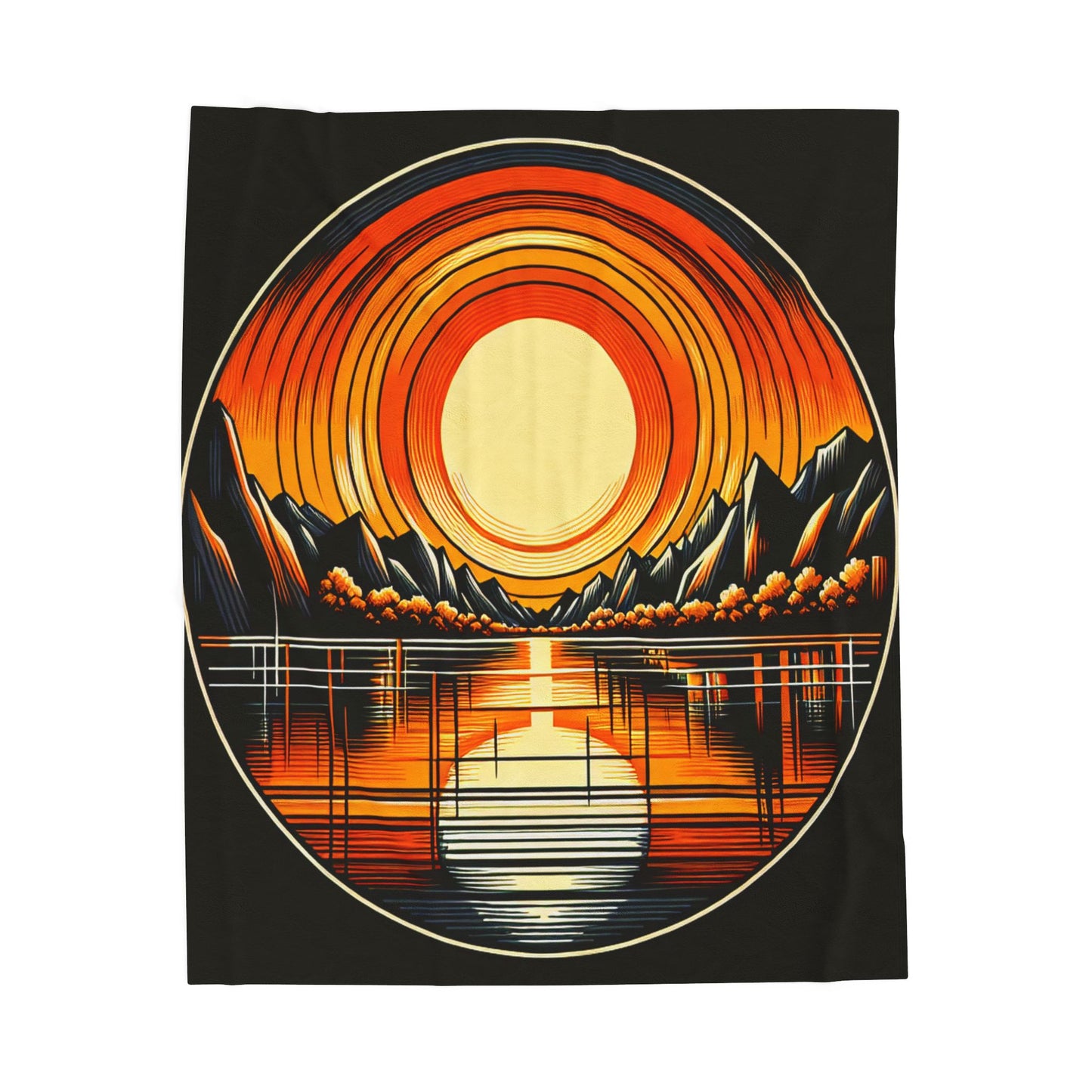 Rippling Radiance at Dusk- Plush Blanket
