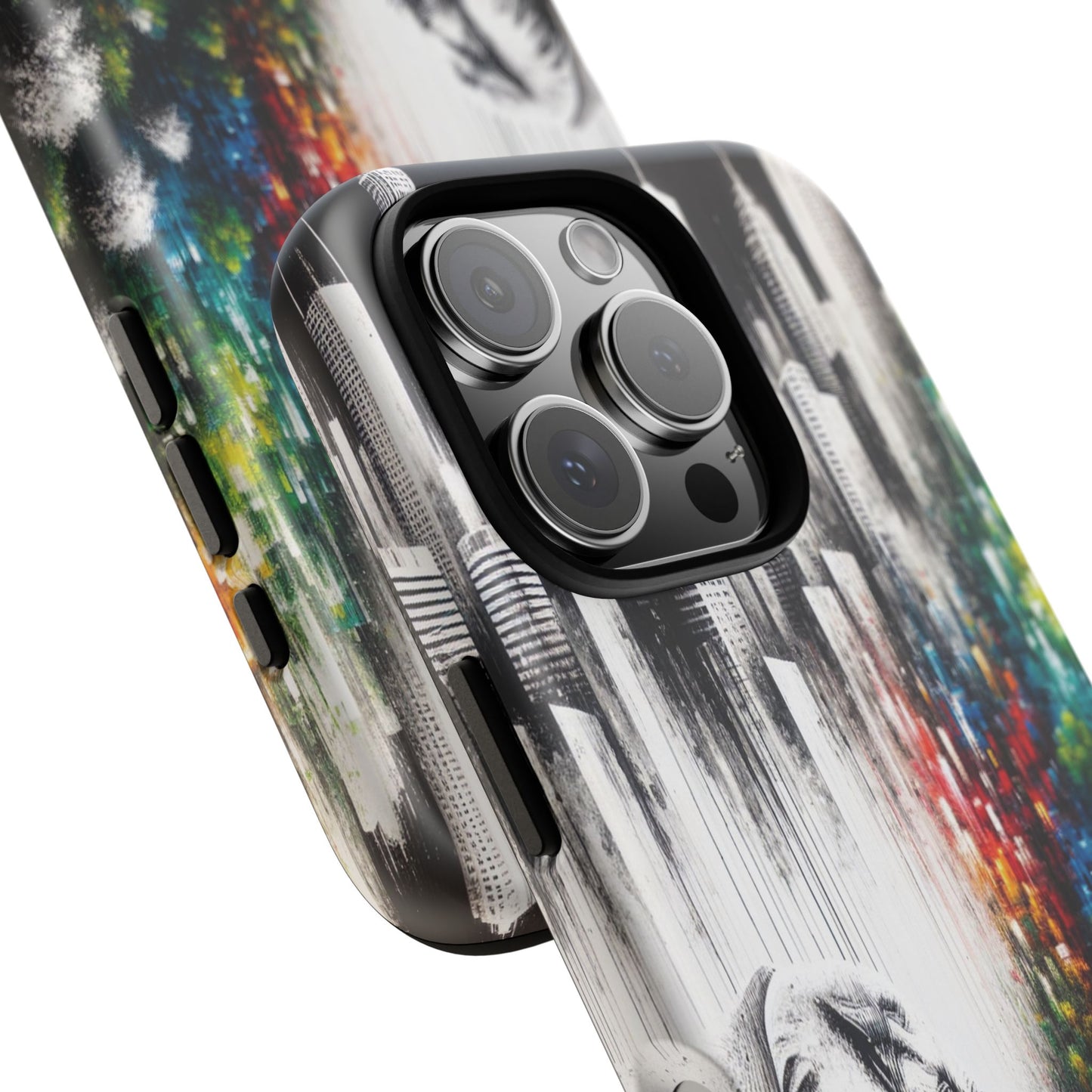 Protective Elephant's Journey Through the Cityscape Iphone Case Compatible With Iphone 16 15 14 - Phone Cover