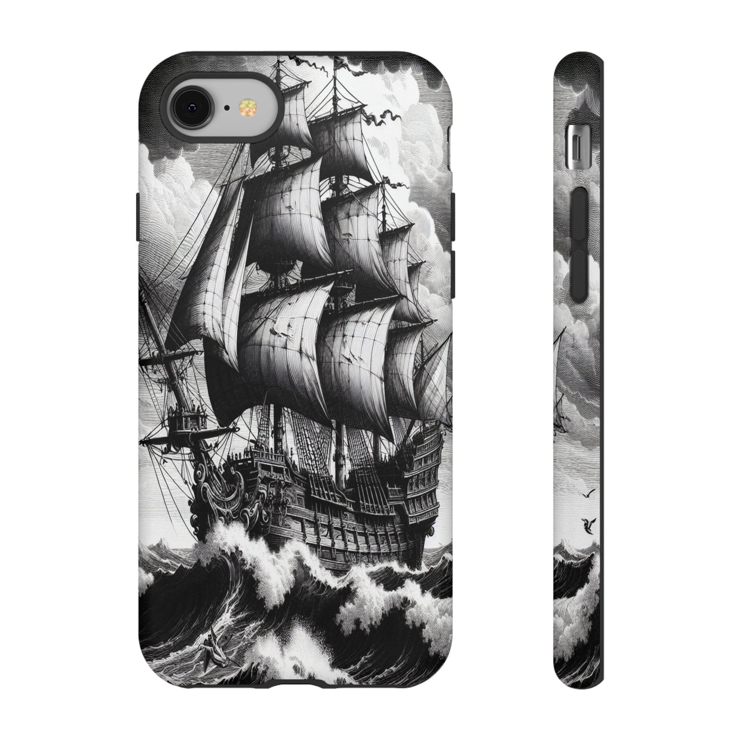 Custom ProtectiveSailing Through the TempestIphone Case Compatible With Iphone 16 15 14 - Phone Cover
