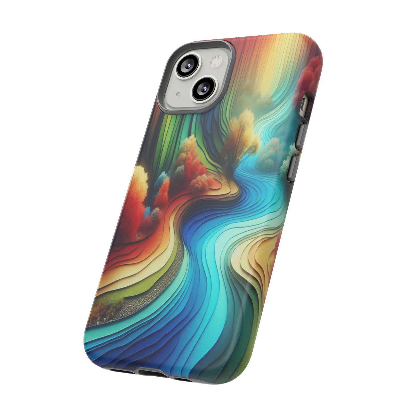 Protective River of Colors Iphone Case Compatible With Iphone 16 15 14 - Iphone Cover
