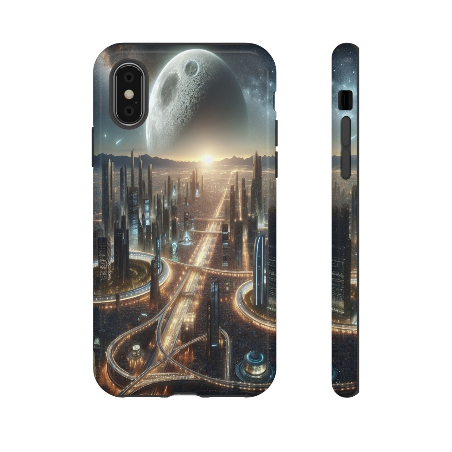 Protective Celestial Cityscape Iphone Case Compatible With Iphone 16 15 14 - Phone Cover