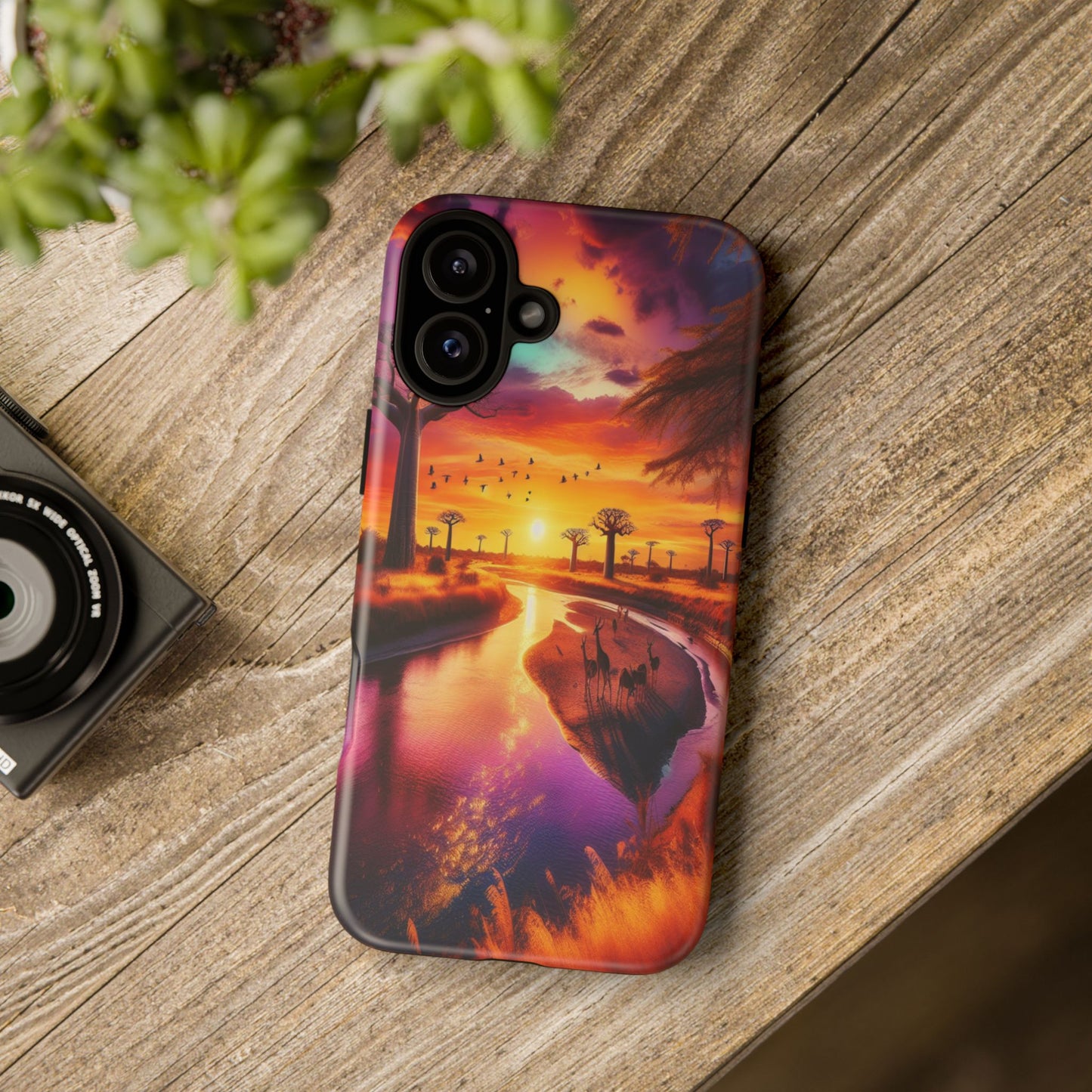 Journey Through Radiant Savannah - Phone Case