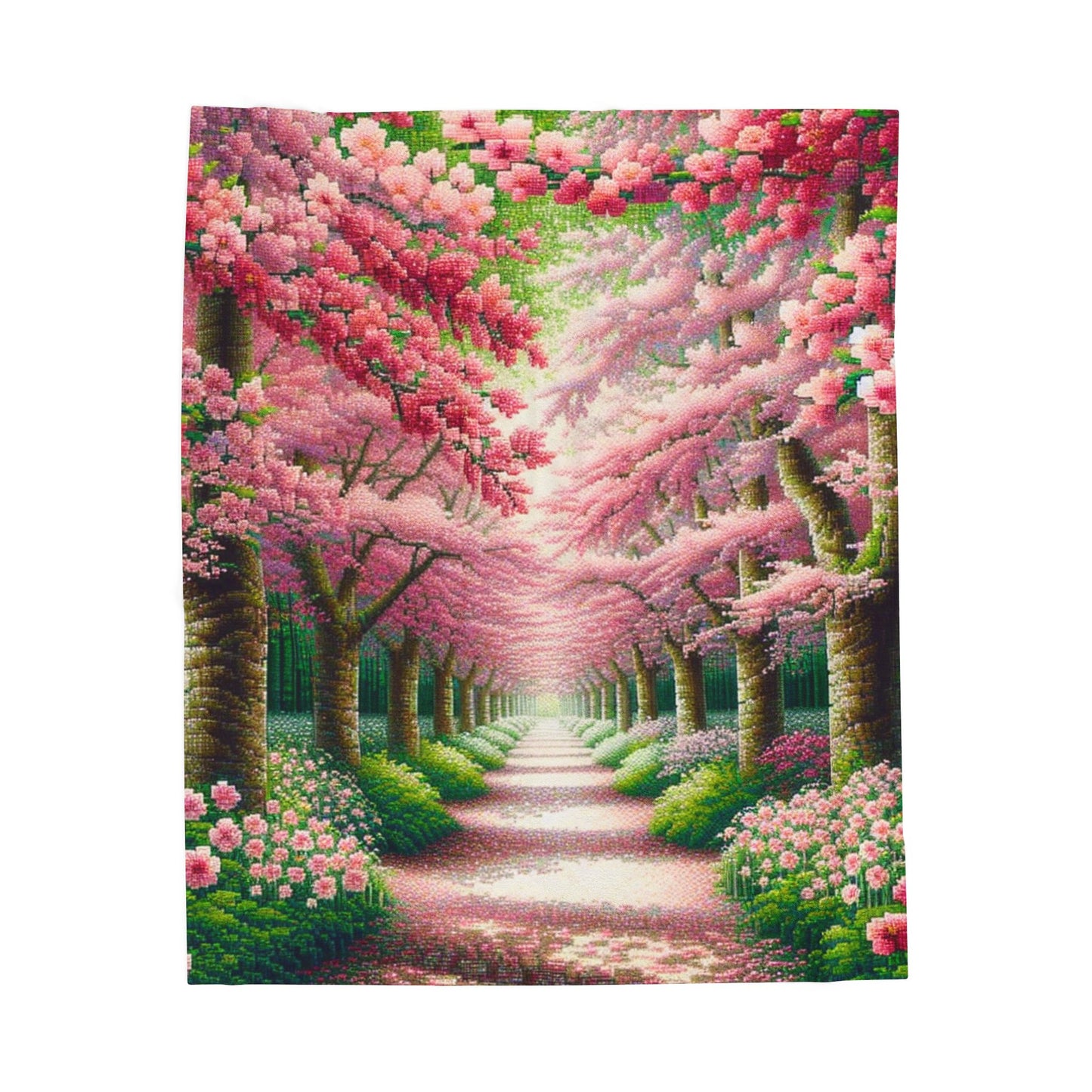 Pathway of Petals - Plush Blanket