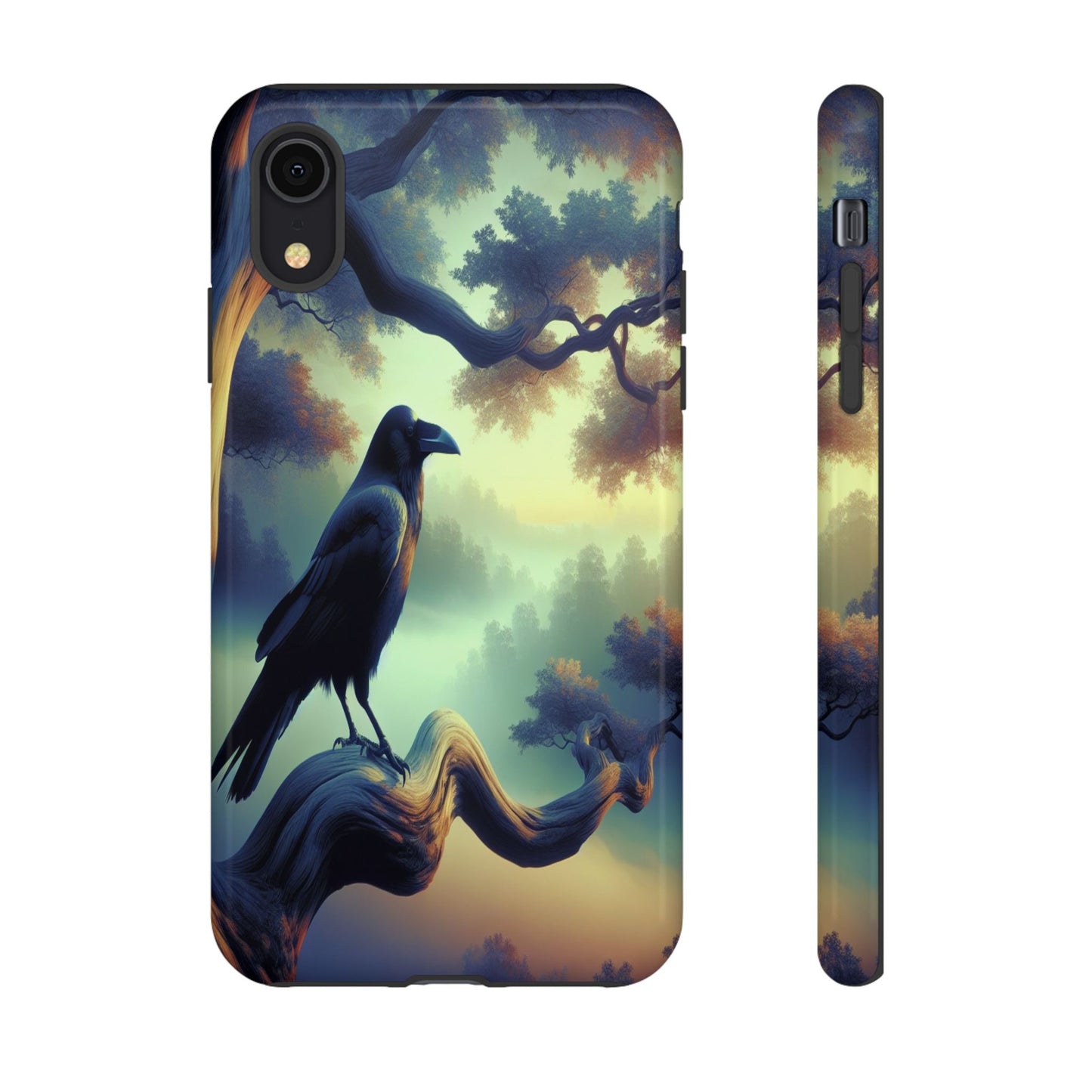 Raven in the Misty Forest - Phone Case