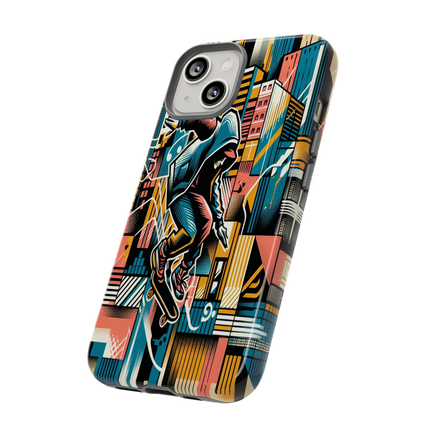 Skater in the Cityscape - Phone Case