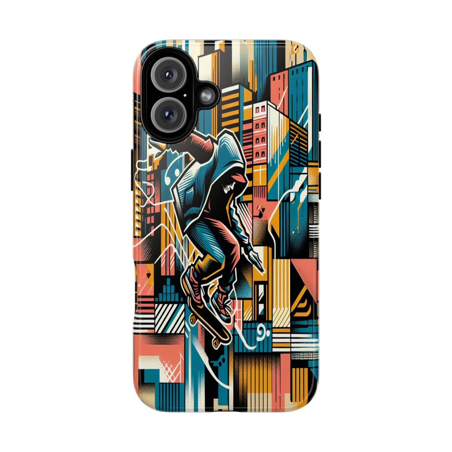 Skater in the Cityscape - Phone Case