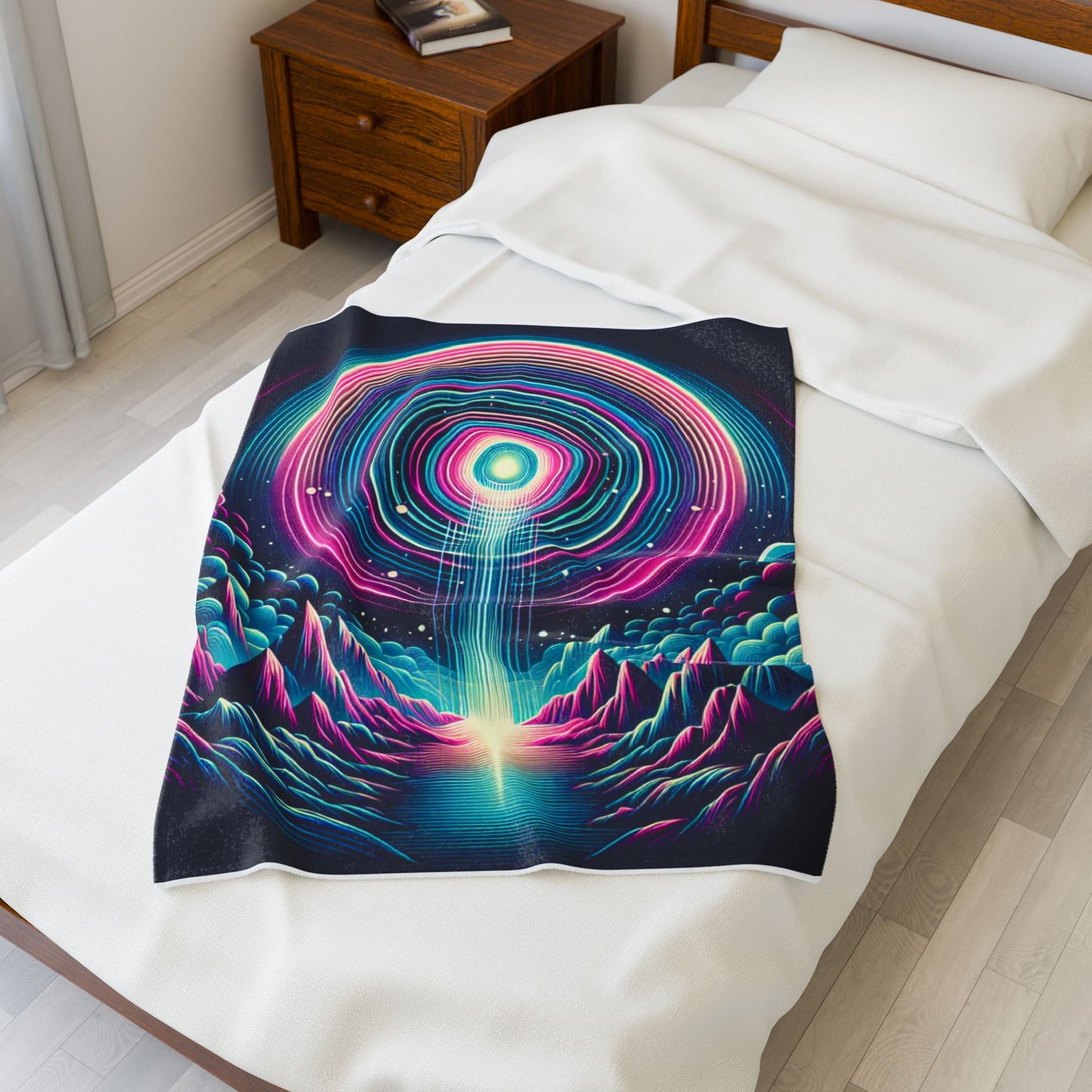 Radiant Cosmos Unveiled - Plush Blanket