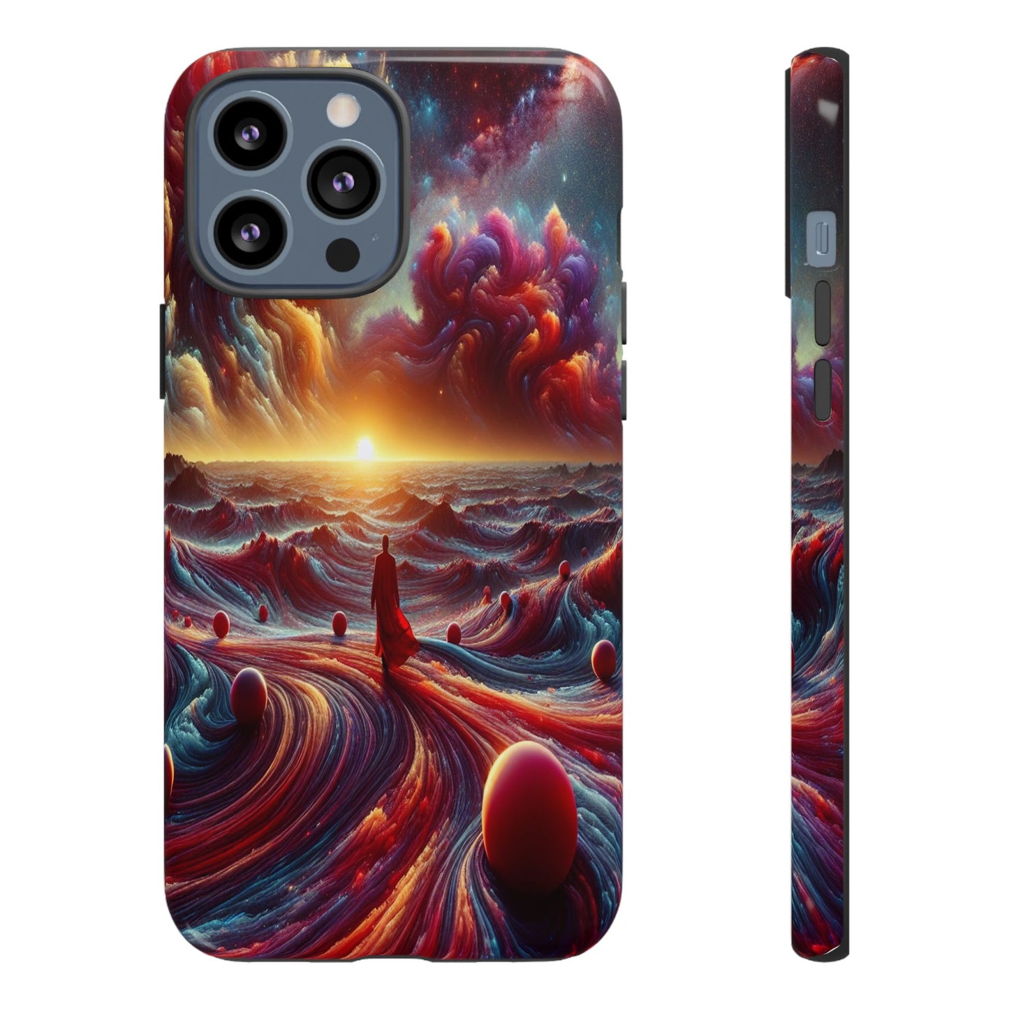 Journey Through Celestial Waves - Phone Case