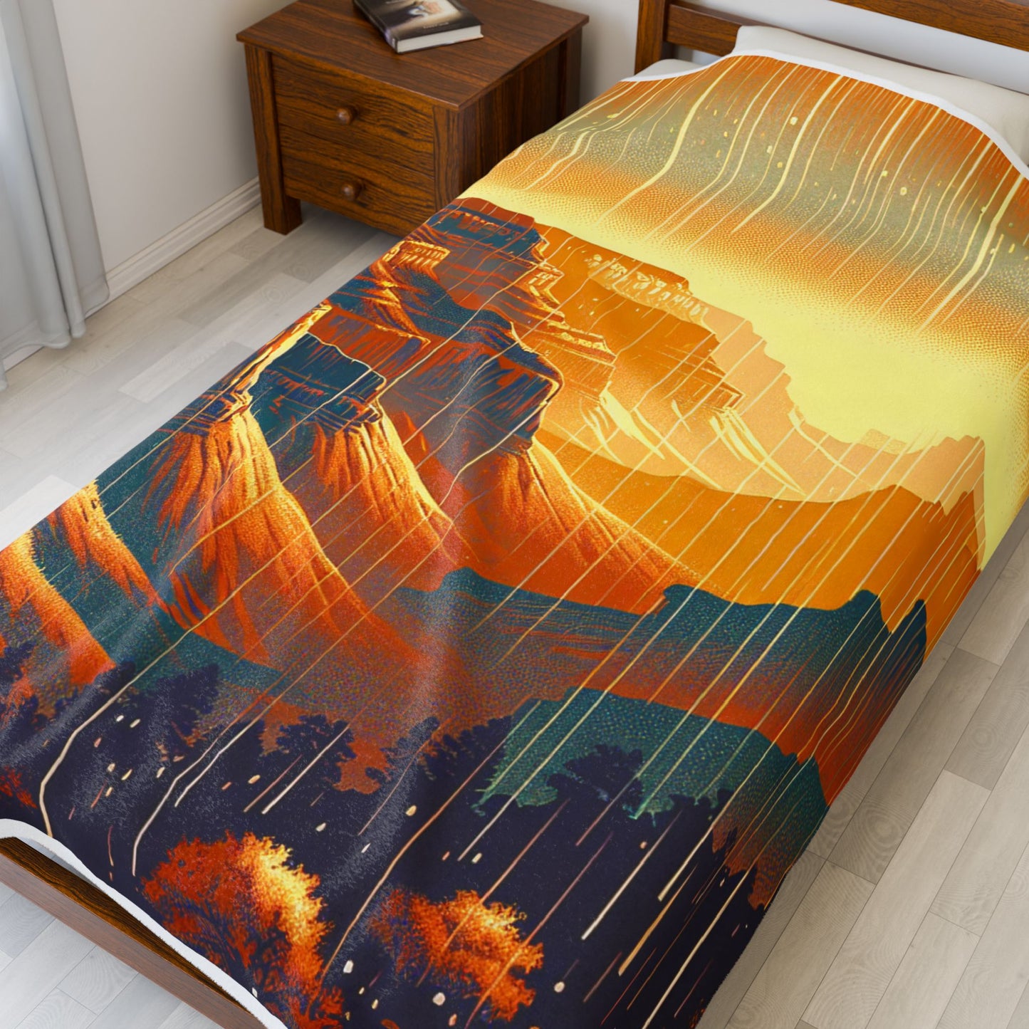 Canyon Hues at Dawn- Plush Blanket