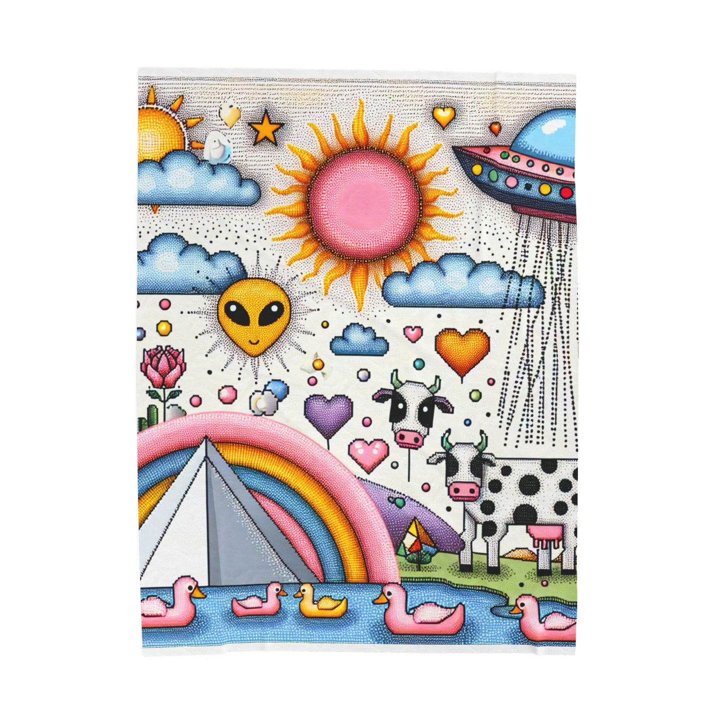 Whimsical Wonderland Scene - Plush Blanket
