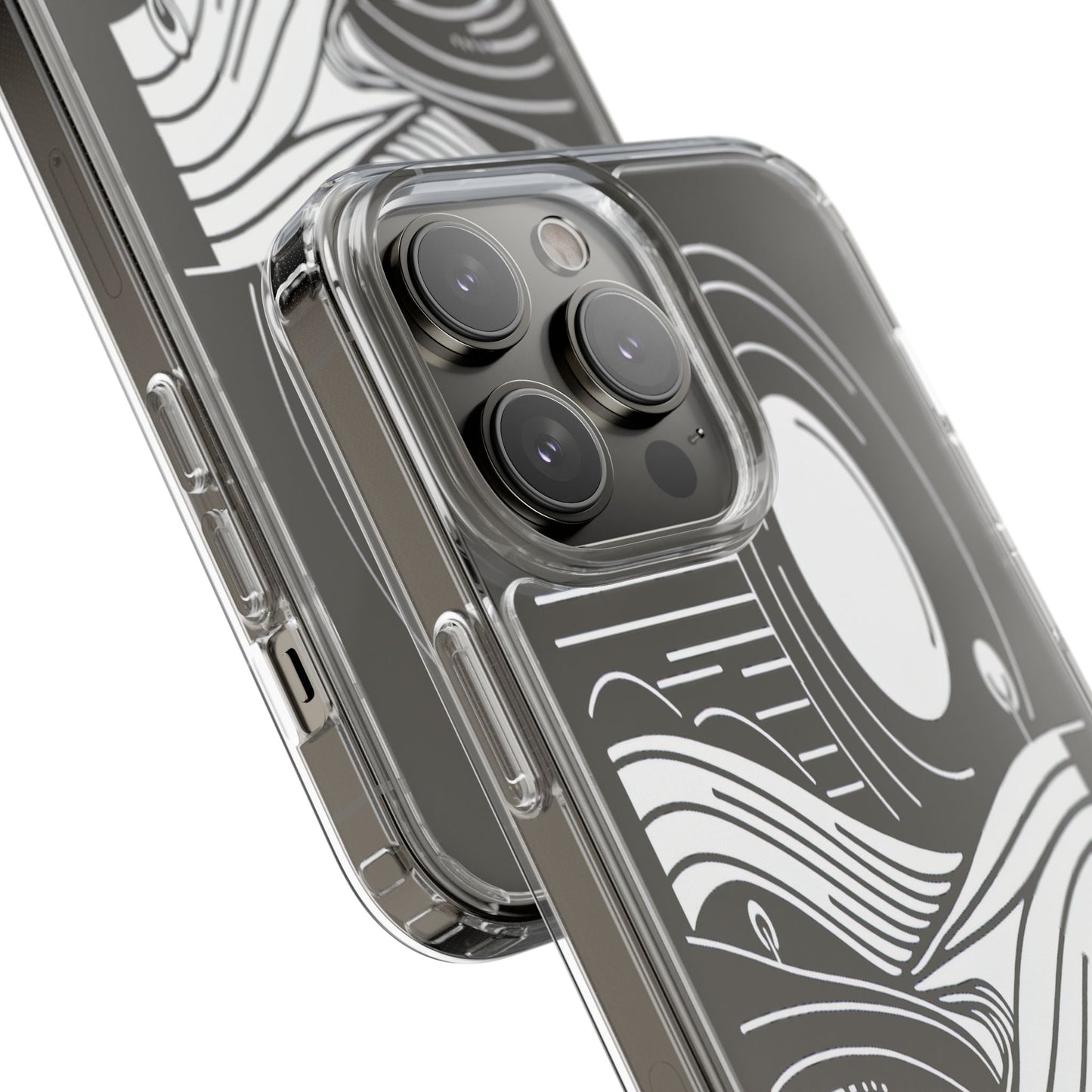 Transparent Horizon Curves Iphone Case Compatible With Iphone 16 15 14 - Clear Phone Cover