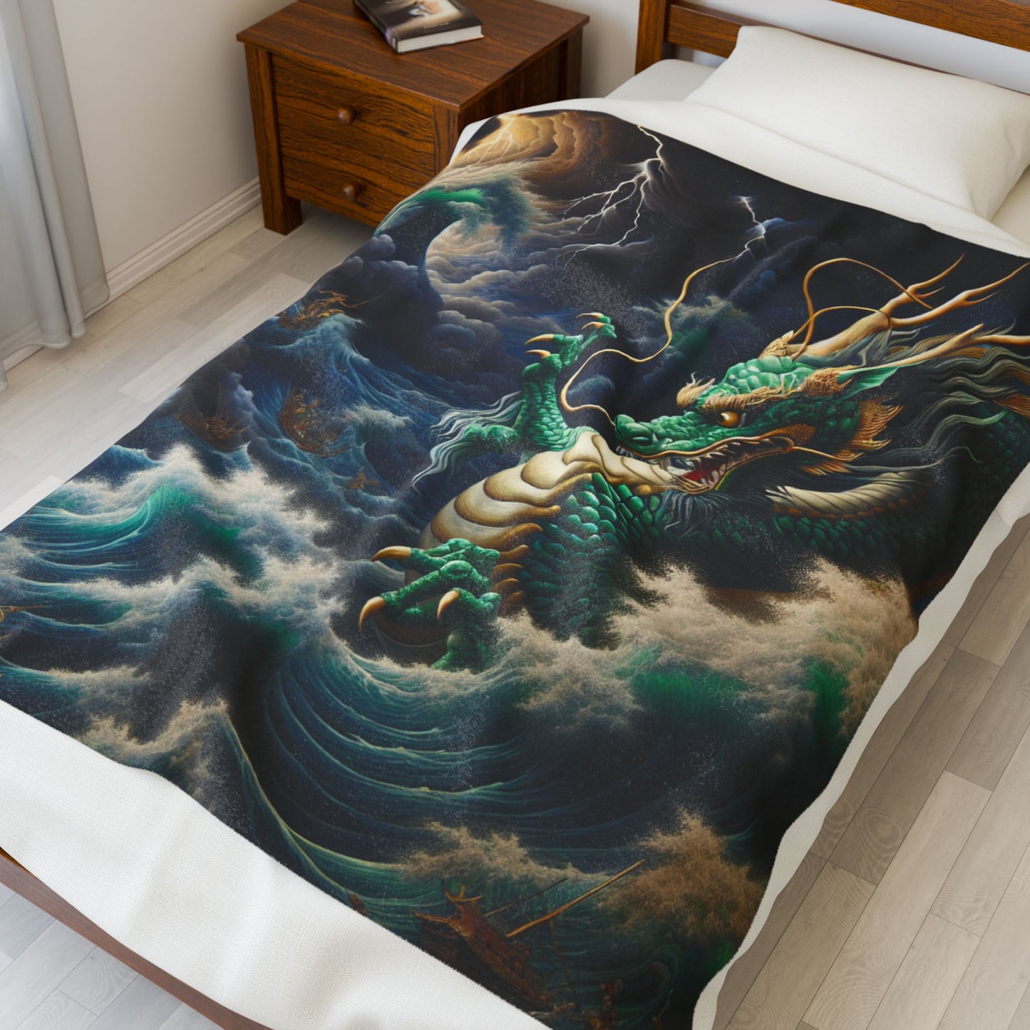 Unleashed Tempest Dragon- Plush Blanket