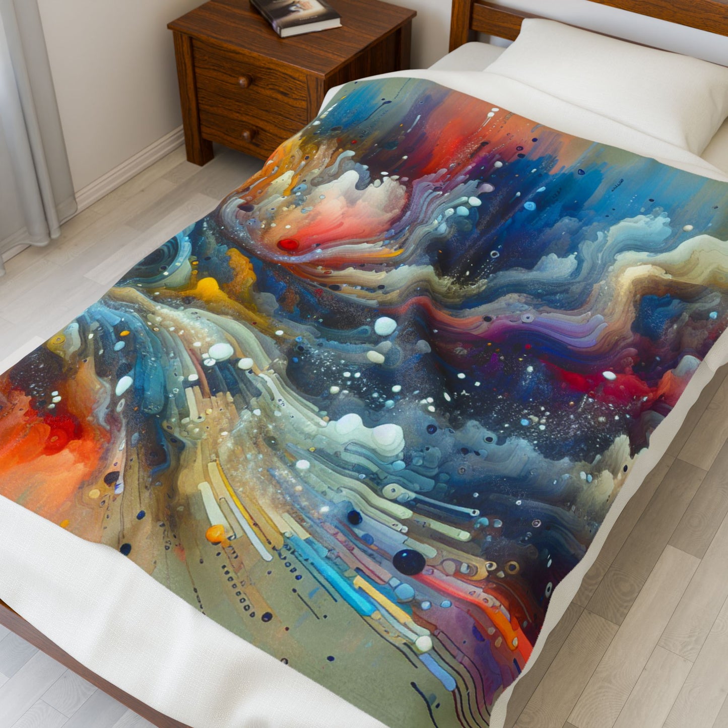 Whirl of Colors Unleashed - Plush Blanket